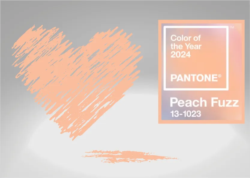 Kolorem roku 2024 według Instytutu Pantone jest Peach Fuzz. Delikatny odcień brzoskwiniowego, który kojarzy się z ciepłem i empatią.
